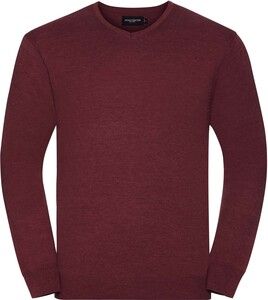 Russell Collection RU710M - Casaco Pulover Homem R710M Gola V Cranberry Marl