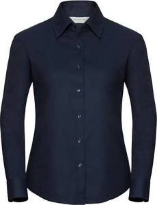 Russell Collection RU932F - Camisa Mulher R932F Oxford Clássica M. Comprida Bright Navy