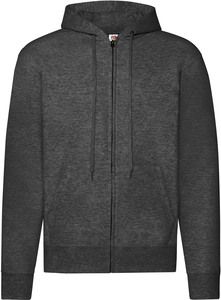 Fruit of the Loom SC62062 - Sweatshirt Com Zíper e Capuz Dark Heather Grey