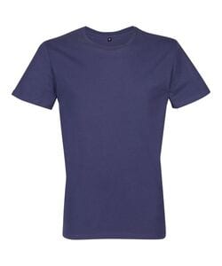 RTP Apparel 03259 - Cosmic 155 Men T Shirt Cortada E Cosida De Mangas Curtas Para Homem Azul profundo