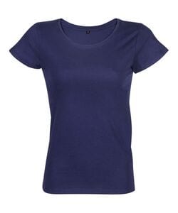 RTP Apparel 03257 - Tempo 185 Women T Shirt Cortada E Cosida De Mangas Curtas Para Senhora Azul profundo
