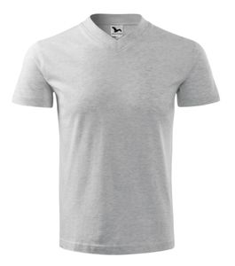 Malfini 102 - T-shirt unissex de decote em V. gris chiné clair