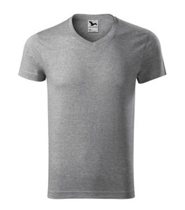 Malfini 146 - T-shirt de decote em V Slim Fit Cinza matizado profundo