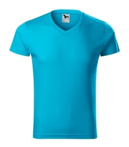 Malfini 146 - T-shirt de decote em V Slim Fit Turquesa