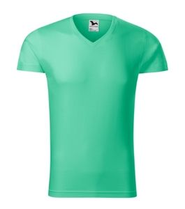 Malfini 146 - T-shirt de decote em V Slim Fit Mint Green