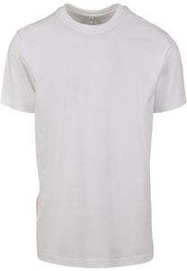 Build Your Brand BY133 - Camiseta de costura traseira Branco