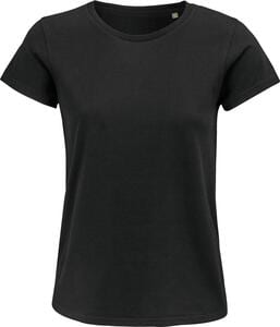 SOL'S 03581 - Crusader Women T Shirt Cintada Para Senhora Em Jersey De Gola Redonda Preto profundo