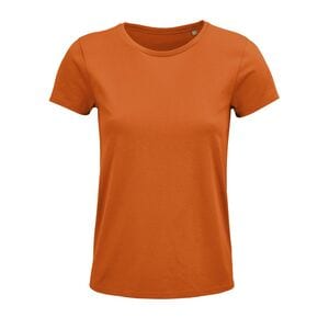SOL'S 03581 - Crusader Women T Shirt Cintada Para Senhora Em Jersey De Gola Redonda Laranja