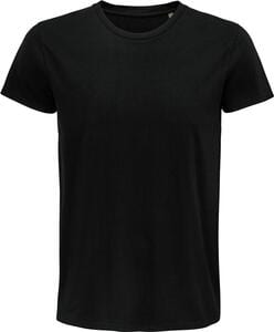 SOL'S 03565 - Pioneer Men T Shirt Cintada Para Homem Em Jersey De Gola Redonda Preto profundo
