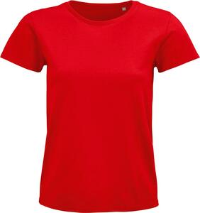 SOL'S 03579 - Pioneer Women T Shirt Cintada Para Senhora Em Jersey De Gola Redonda Red