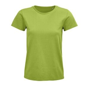SOL'S 03579 - Pioneer Women T Shirt Cintada Para Senhora Em Jersey De Gola Redonda Verde maçã