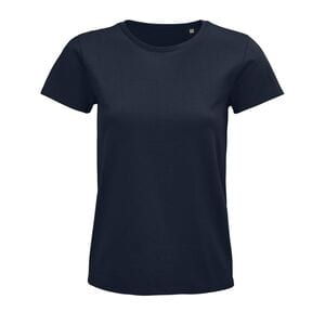SOL'S 03579 - Pioneer Women T Shirt Cintada Para Senhora Em Jersey De Gola Redonda Azul profundo