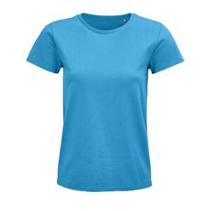 SOL'S 03579 - Pioneer Women T Shirt Cintada Para Senhora Em Jersey De Gola Redonda Aqua
