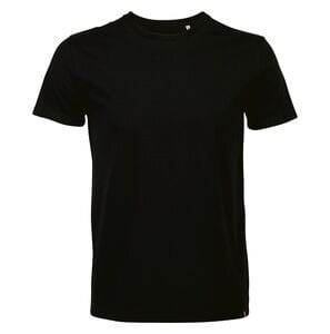 ATF 03272 - Léon T Shirt Para Homem Com Gola Redonda Fabricada Na França Preto profundo