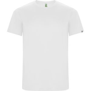 Roly CA0427 - IMOLA T-shirt técnica de manga reglan em tecido de poliéster reciclado CONTROL DRY White