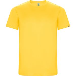 Roly CA0427 - IMOLA T-shirt técnica de manga reglan em tecido de poliéster reciclado CONTROL DRY Yellow