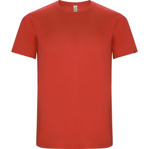 Roly CA0427 - IMOLA T-shirt técnica de manga reglan em tecido de poliéster reciclado CONTROL DRY Red