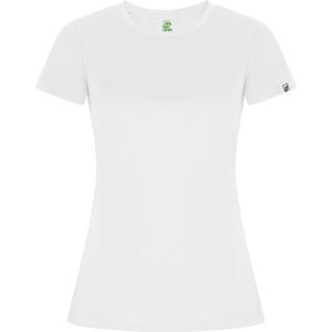 Roly CA0428 - IMOLA WOMAN T-shirt técnica cintada de manga reglan em poliéster reciclado CONTROL DRY White