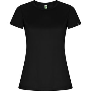 Roly CA0428 - IMOLA WOMAN T-shirt técnica cintada de manga reglan em poliéster reciclado CONTROL DRY Black