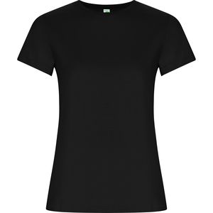 Roly CA6696 - GOLDEN WOMAN T-shirt cintada tubular em algodão orgânico Black