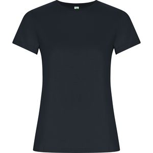 Roly CA6696 - GOLDEN WOMAN T-shirt cintada tubular em algodão orgânico Ebony