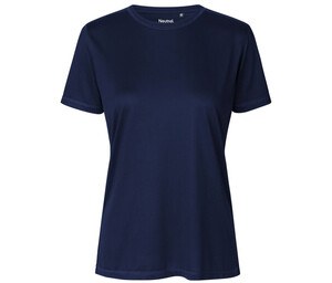 Neutral R81001 - Camiseta feminina de poliéster reciclado respirável Azul marinho