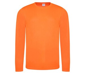 Just Cool JC002 - Camiseta Neoteric ™ de manga comprida respirável Electric Orange