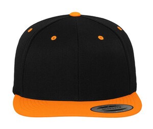 Flexfit 6089MT - Boné Snapback duas cores Black/ Neon Orange
