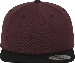 Flexfit 6089MT - Boné Snapback duas cores Maroon/ Black