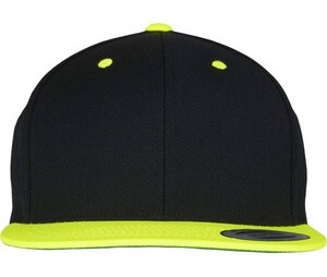 Flexfit 6089MT - Boné Snapback duas cores Black/Neon Yellow