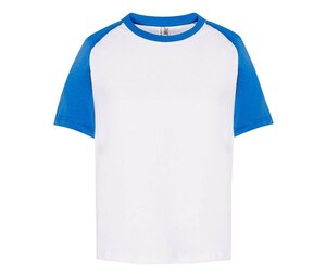 JHK JK153 - T-shirt de beisebol infantil Branco / Real