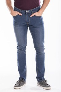 RICA LEWIS RL801 - Jeans Slim Fit Stretch Stone Masculino Piscina Azul