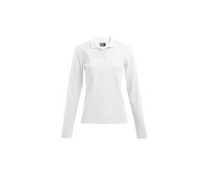 Promodoro PM4605 - Camisa pólo feminina de mangas compridas 220 White