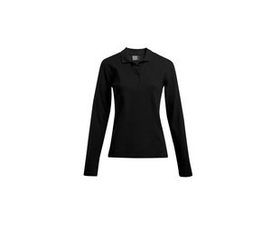 Promodoro PM4605 - Camisa pólo feminina de mangas compridas 220 Black