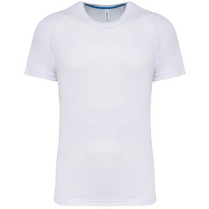 PROACT PA4012 - T-shirt de desporto de homem de material reciclado com decote redondo White