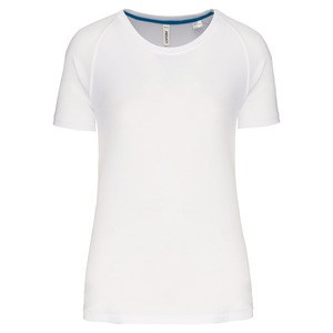 PROACT PA4013 - T-shirt de desporto de senhora de material reciclado com decote redondo White