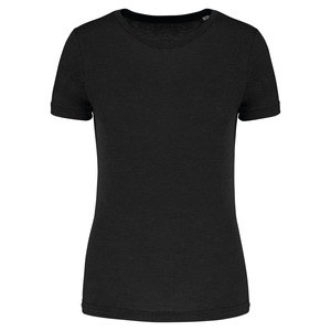 PROACT PA4021 - T-shirt de desporto de senhora Triblend com decote redondo Black