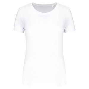 PROACT PA4021 - T-shirt de desporto de senhora Triblend com decote redondo White