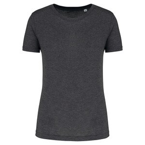 PROACT PA4021 - T-shirt de desporto de senhora Triblend com decote redondo Dark Grey Heather