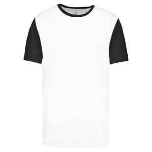PROACT PA4023 - T-shirt bicolor de manga curta para adulto Branco / Preto