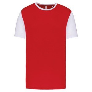 PROACT PA4023 - T-shirt bicolor de manga curta para adulto Sporty Red / White