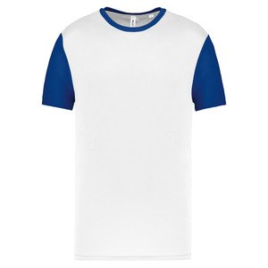 PROACT PA4023 - T-shirt bicolor de manga curta para adulto White / Dark Royal Blue