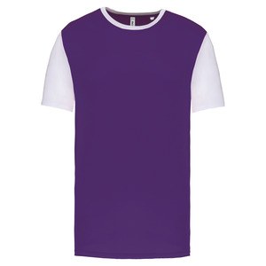 PROACT PA4023 - T-shirt bicolor de manga curta para adulto Sporty Purple / White