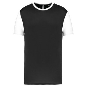PROACT PA4023 - T-shirt bicolor de manga curta para adulto Preto / Branco