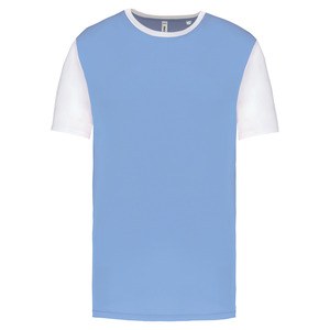 PROACT PA4023 - T-shirt bicolor de manga curta para adulto Sky Blue / White