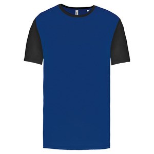 PROACT PA4023 - T-shirt bicolor de manga curta para adulto Dark Royal Blue / Black