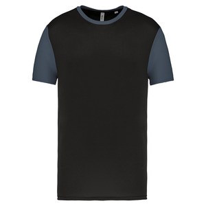 PROACT PA4023 - T-shirt bicolor de manga curta para adulto Black / Sporty Grey
