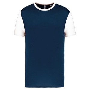 PROACT PA4023 - T-shirt bicolor de manga curta para adulto Sporty Navy / White