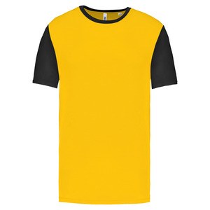 PROACT PA4024 - T-shirt bicolor de manga curta de criança Sporty Yellow / Black