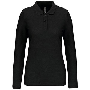 WK. Designed To Work WK277 - Polo de senhora manga comprida Black